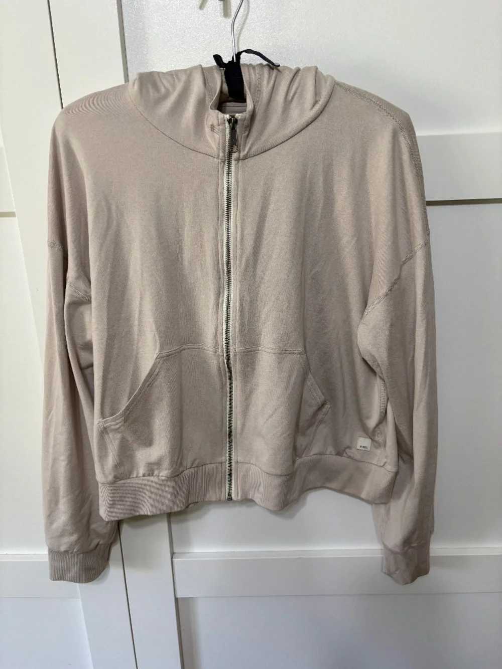 Vuori Halo Modern Full Zip Hoodie - Ecru Heather size Large